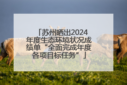 苏州晒出2024年度生态环境状况成绩单“全面完成年度各项目标任务”