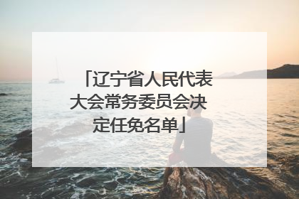辽宁省人民代表大会常务委员会决定任免名单