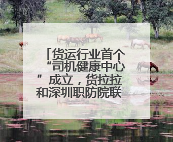 货运行业首个“司机健康中心”成立，货拉拉和深圳职防院联合运营