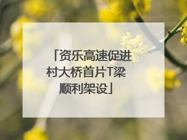 资乐高速促进村大桥首片T梁顺利架设
