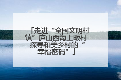 走进“全国文明村镇”庐山西海上畈村 探寻和美乡村的“幸福密码”