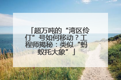 超万吨的“湾区伶仃”号如何移动？工程师揭秘：类似“蚂蚁托大象”