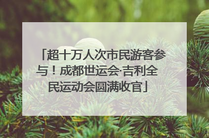 超十万人次市民游客参与！成都世运会·吉利全民运动会圆满收官