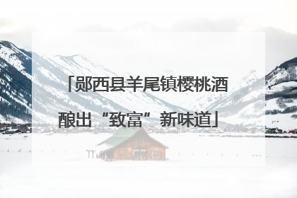 郧西县羊尾镇樱桃酒酿出“致富”新味道