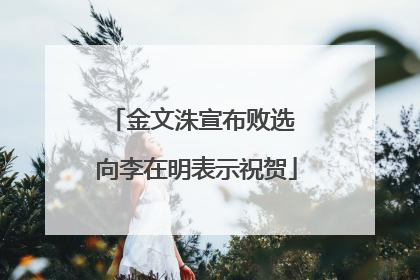 金文洙宣布败选 向李在明表示祝贺