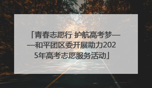 青春志愿行 护航高考梦——和平团区委开展助力2025年高考志愿服务活动