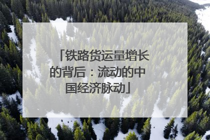 铁路货运量增长的背后：流动的中国经济脉动