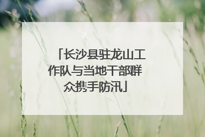 长沙县驻龙山工作队与当地干部群众携手防汛