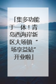 集多功能于一体！青岛西海岸新区大场镇“场享益站”开业啦