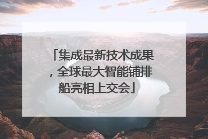 集成最新技术成果，全球最大智能铺排船亮相上交会