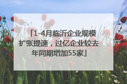 1-4月临沂企业规模扩张提速，过亿企业较去年同期增加55家