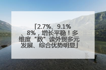 2.7%、9.1%、8%，增长平稳！多维度“数”读外贸多元发展、综合优势明显