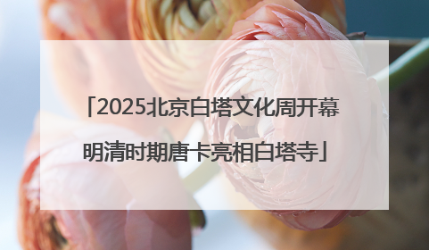 2025北京白塔文化周开幕 明清时期唐卡亮相白塔寺