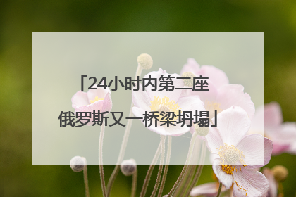 24小时内第二座 俄罗斯又一桥梁坍塌