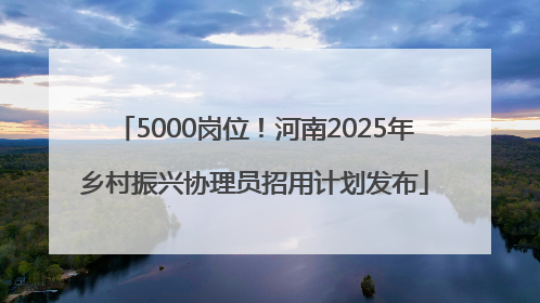 5000岗位！河南2025年乡村振兴协理员招用计划发布