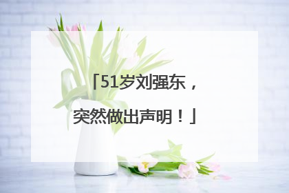 51岁刘强东，突然做出声明！