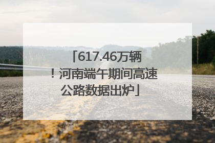 617.46万辆！河南端午期间高速公路数据出炉
