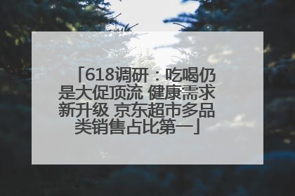 618调研：吃喝仍是大促顶流 健康需求新升级 京东超市多品类销售占比第一