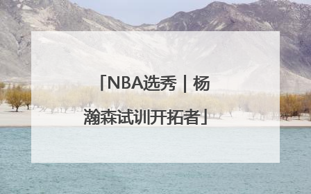 NBA选秀｜杨瀚森试训开拓者